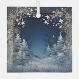 Winter Wonderland  Glass Ornament