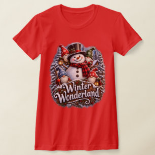 Winter Wonderland Gnomes Snowman T-Shirt