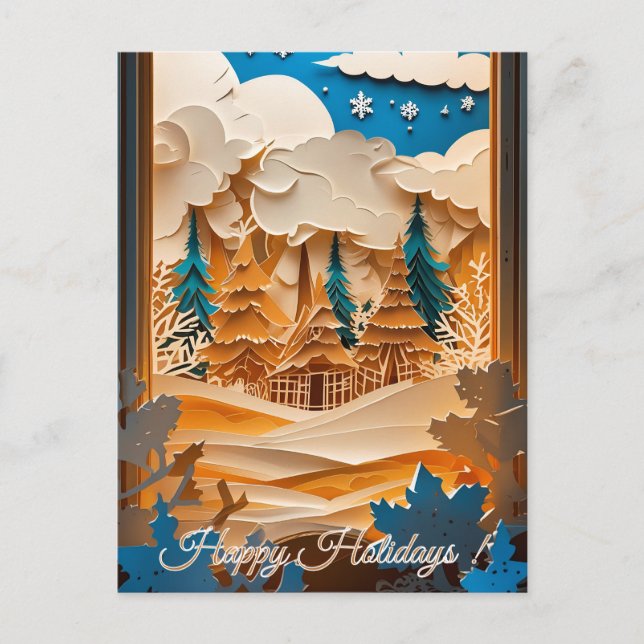 Winter Wonderland Greeting Postcard (Front)