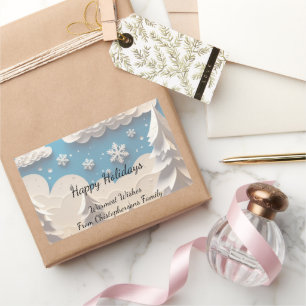 Winter Wonderland Happy Holidays Sticker