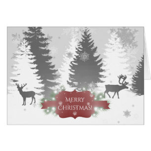 Winter Wonderland Holiday Greeting Card - Red
