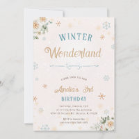 Winter Wonderland Ice Snow Princess Girl Birthday