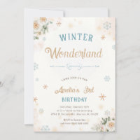 Winter Wonderland Ice Snow Princess Girl Birthday