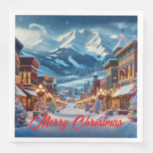 Winter Wonderland in Crested Butte, Colorado Napkin