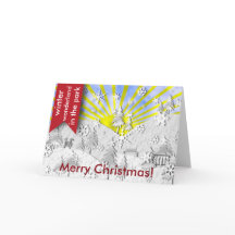 Winter wonderland in the park greeting