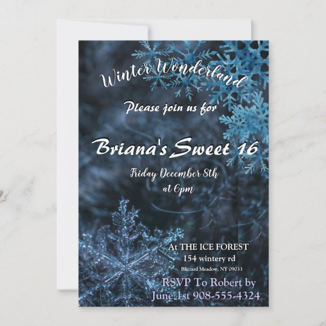 Winter Wonderland Invitation (Front)