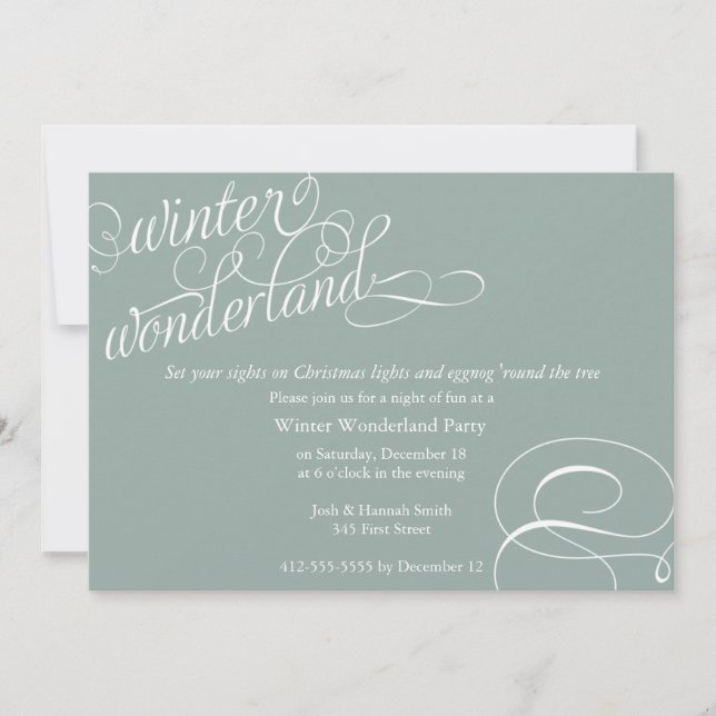 Winter Wonderland Invitation (Front)