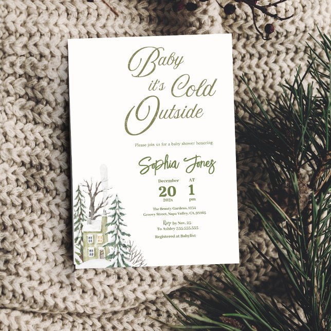 Winter Wonderland Invitation Baby shower Invitatio (Créateur téléchargé)