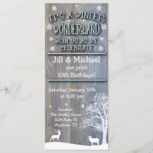 Winter Wonderland Invitations d'anniversaire conjo