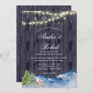 Winter Wonderland   Invitations de mariage peint