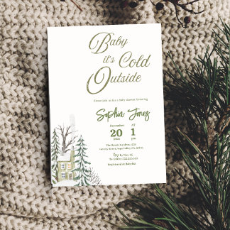 Winter Wonderland Invite Baby Shower Invitation