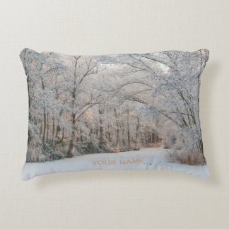 Winter Wonderland Landscape Photo Accent Pillow