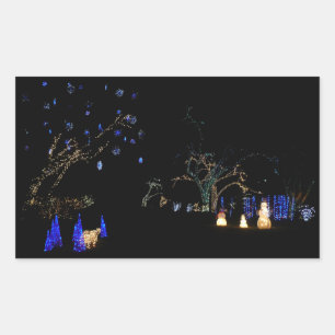 Winter Wonderland Lights Blue and White Holiday Sticker