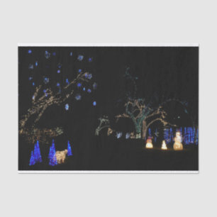 Winter Wonderland Lights Blue and White Holiday Tissue Paper