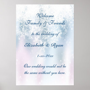 Winter Wonderland, Mariage, affiche de bienvenue