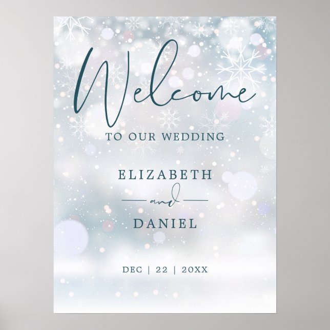 Winter Wonderland Mariage de neige Affiche de bien (Devant)
