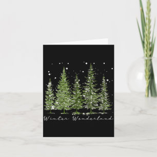 Winter Wonderland Merry Christmas Xmas Tree Pajama Card