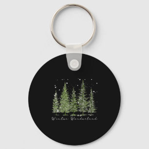 Winter Wonderland Merry Christmas Xmas Tree Pajama Keychain