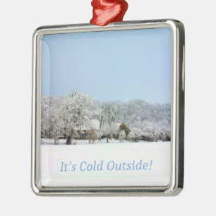 winter wonderland metal ornament