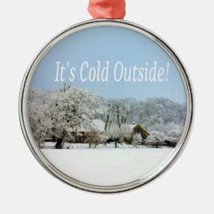 winter wonderland metal ornament
