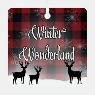 winter wonderland metal ornament