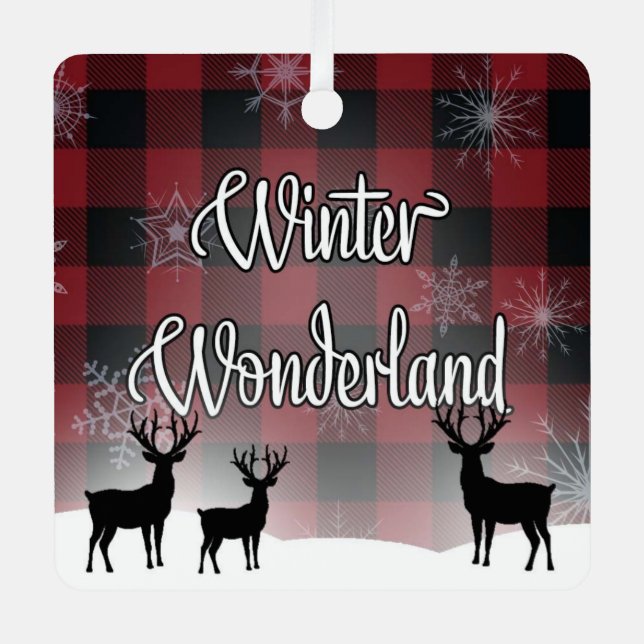 winter wonderland metal ornament (Front)