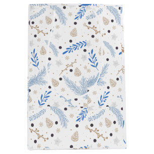Winter Wonderland Modern Christmas Holiday Gift Medium Gift Bag