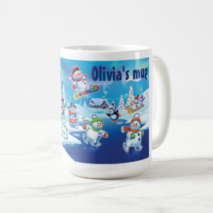 Winter Wonderland neige gens tasse nom personnalis