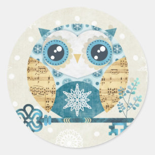 Winter Wonderland Owl Stickers