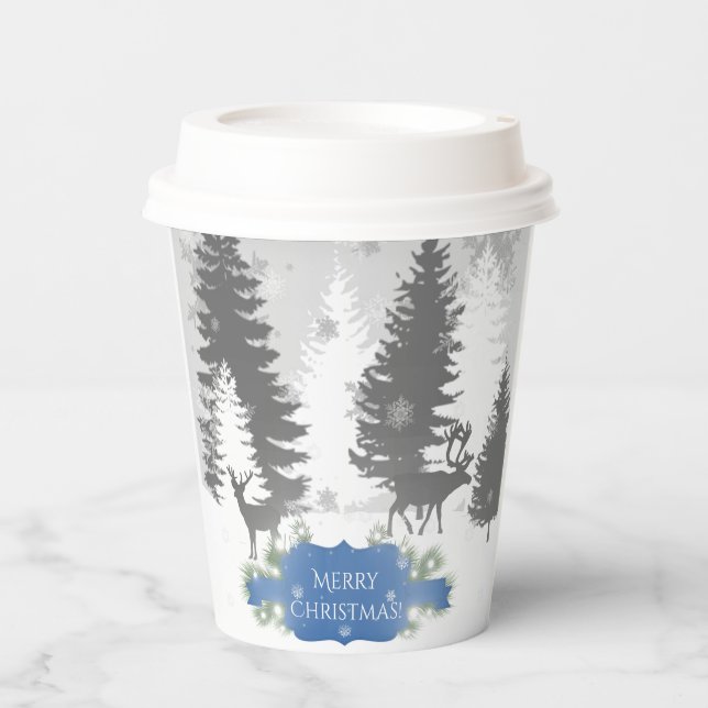 Winter Wonderland Paper cup - Blue (Front)