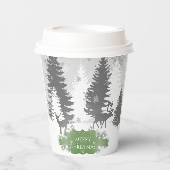 Winter Wonderland Paper cup - Green (Front)