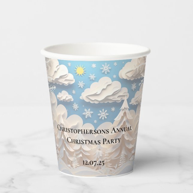 Winter Wonderland Paper Cups (Front)