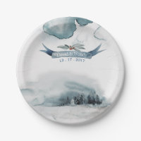 Winter wonderland paper plate