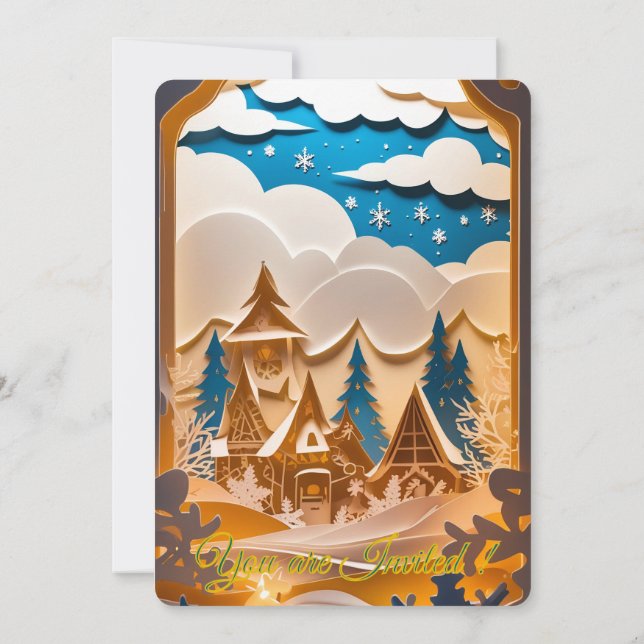 Winter Wonderland Party Invitation (Back)