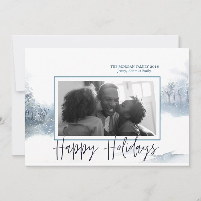 Winter Wonderland Photo Holiday Card (Front)