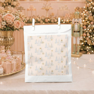 Winter Wonderland Pine Tree Snowflake Baby Shower Favour Bag