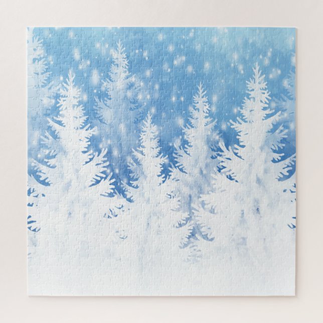 Winter Wonderland,Pine Trees,Forest Jigsaw Puzzle (Vertical)
