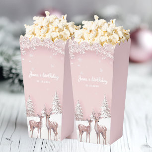 Winter Wonderland    Pink and Deer  Favor Box