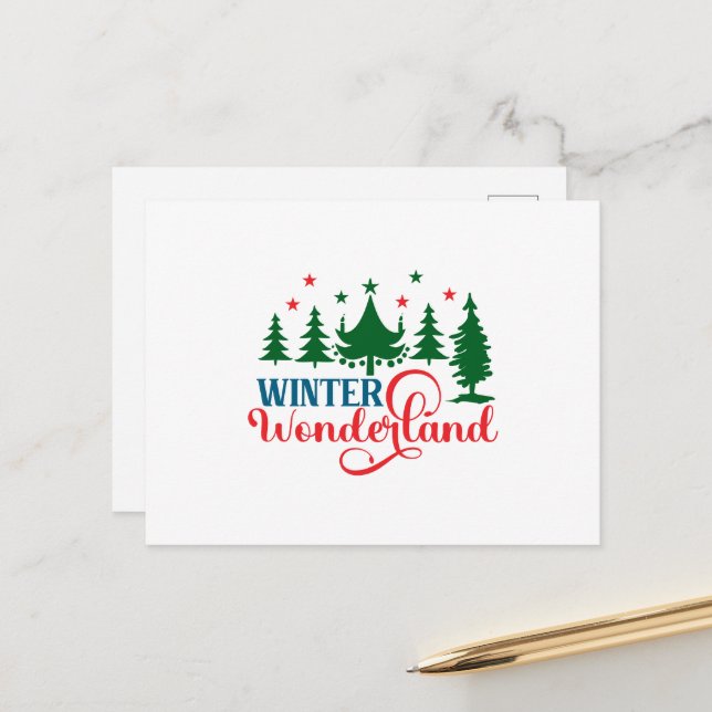 Winter Wonderland Postcard (Front/Back In Situ)