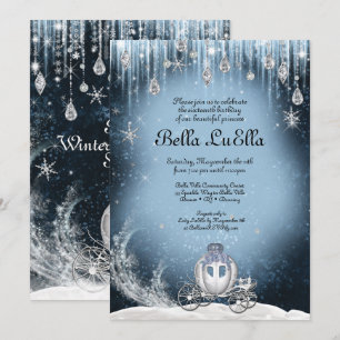 Winter Wonderland Princess Party Invitation