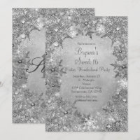 Winter Wonderland Pure Silver Elegant Snowflakes