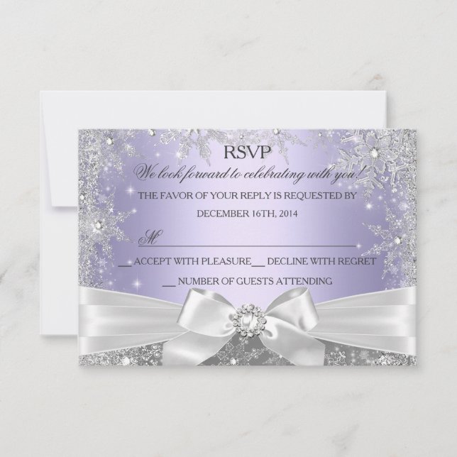 Winter Wonderland Purple RSVP (Front)