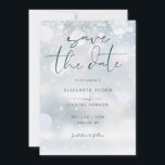 Winter Wonderland QR Code Snow Wedding Save The Date<br><div class="desc">This elegant winter wonderland save-the-date invitation can be personalized with your information in chic typography with your wedding website QR code and details on the reverse. Designed by Thisisnotme©</div>