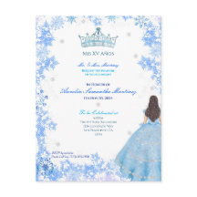 Winter Wonderland Quinceañera Invitation