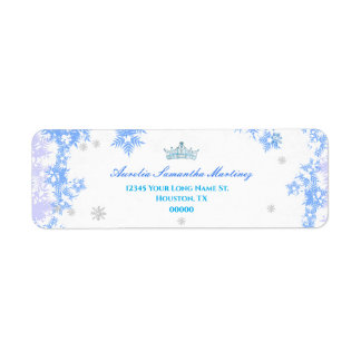 Winter Wonderland Quinceañera Return Address 
