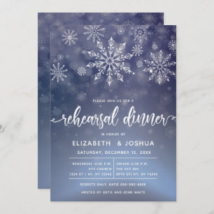 Winter Wonderland rehearsal dinner Invitation