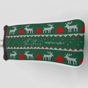 Winter Wonderland,Reindeer Pine Tree Green Golf Head Cover