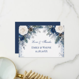 Winter Wonderland Rose Bleue et Blanche Merci
