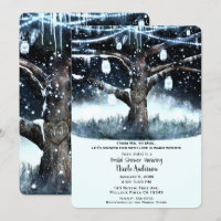 Winter Wonderland Rustic Tree Lights Bridal Shower
