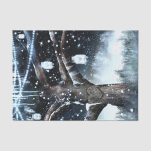 Winter Wonderland Rustic Tree Lights Mason Jars Tissue Paper